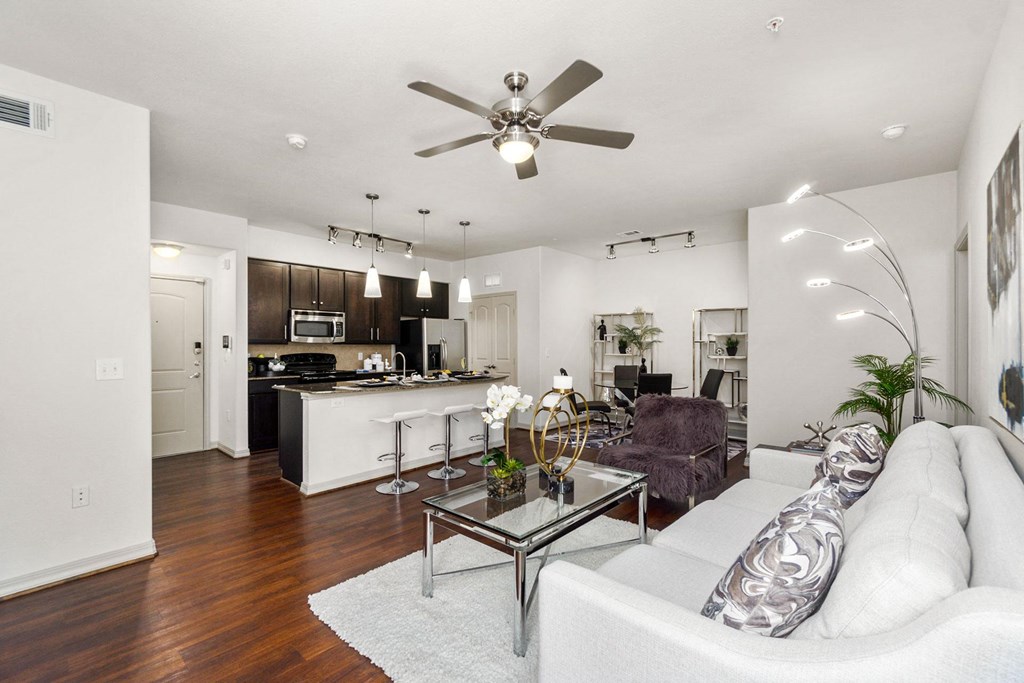 Kitchen And Living Area at Discovery at Kingwood, Kingwood, Texas