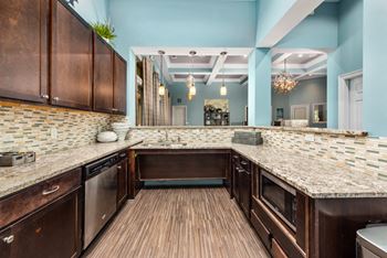 Granite Counter Tops In Kitchen at Avenues at Tuscan Lakes, League City, TX