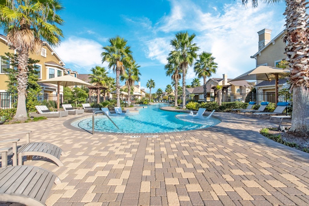 Lounging By The Pool at Avenues at Tuscan Lakes, League City, Texas