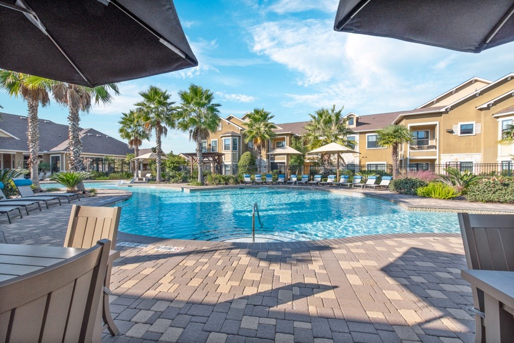 Blue Cool Swimming Pool at Avenues at Tuscan Lakes, League City