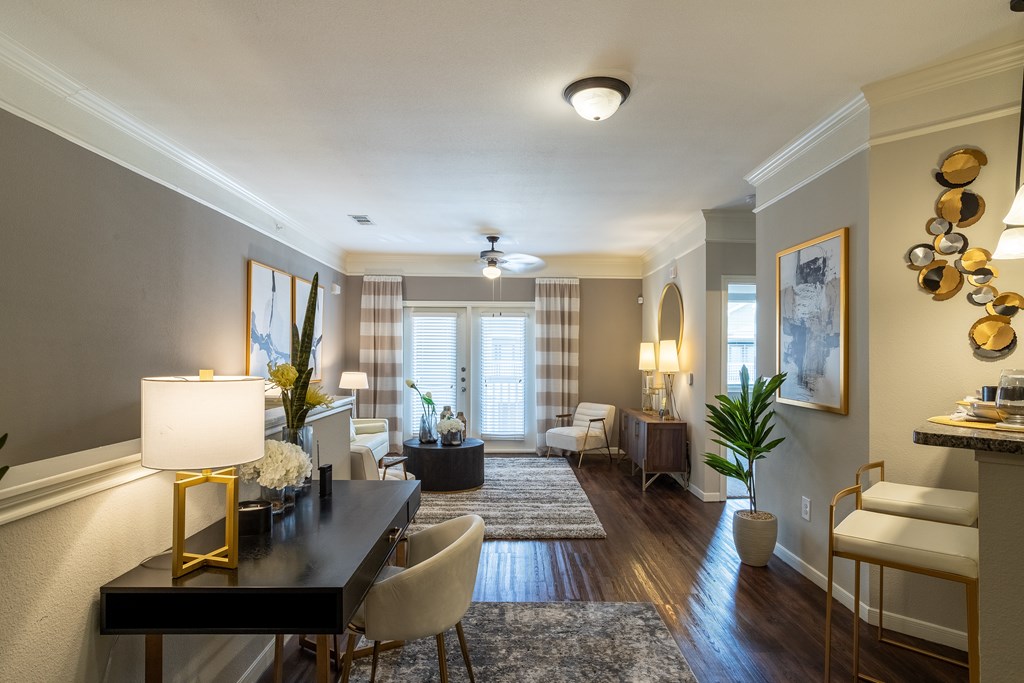 Beautiful living room at Grand Villas at Cinco Ranch, Katy, TX