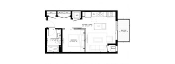 V2 Studio Floor Plan at Marquee, Minneapolis, Minnesota