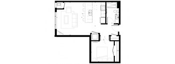 V7 Studio Floor Plan at Marquee, Minneapolis, MN