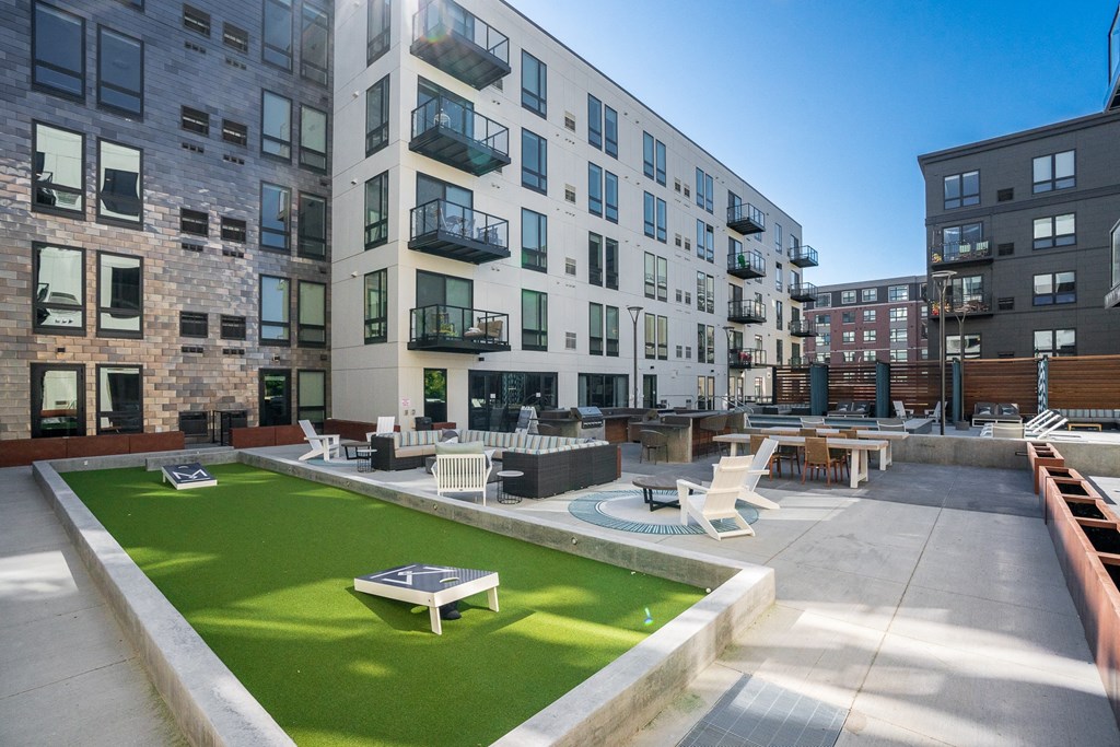 Cornhole Play Set and Outdoor Recreation Area at Marquee, Minnesota