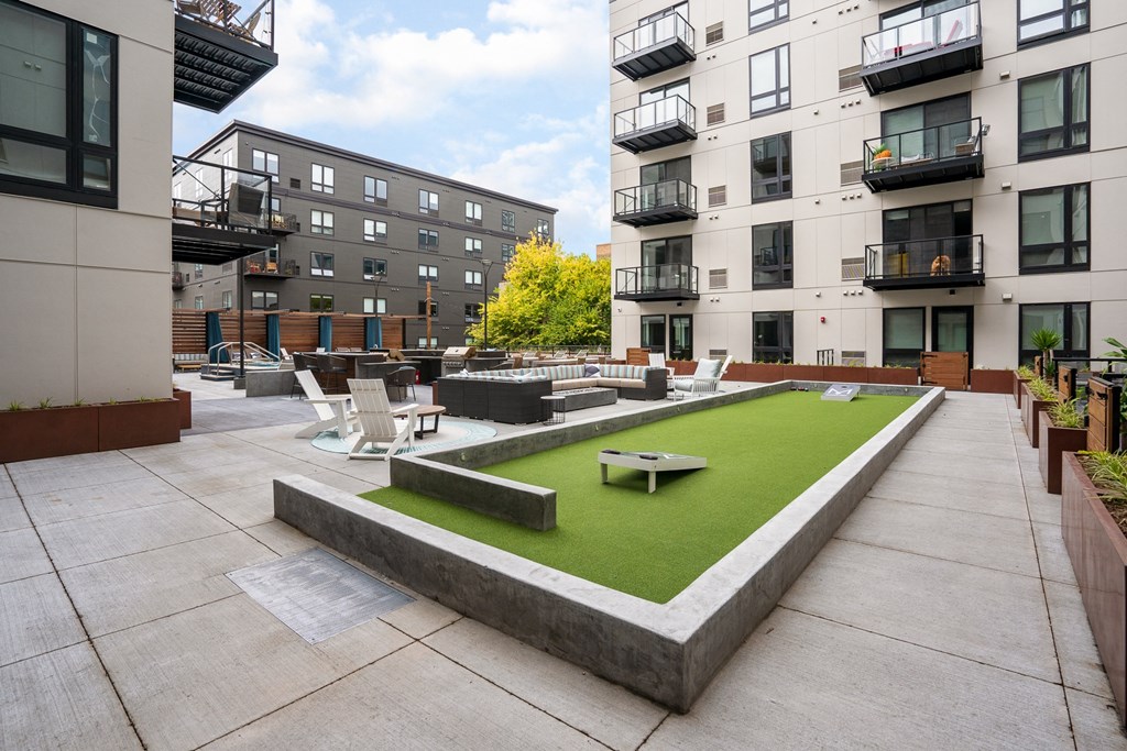 Cornhole Play Area at Marquee, Minneapolis, 55403