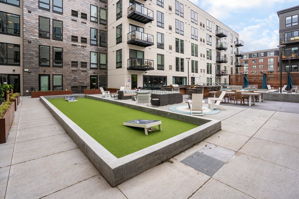 Cornhole Play Area at Marquee, Minneapolis