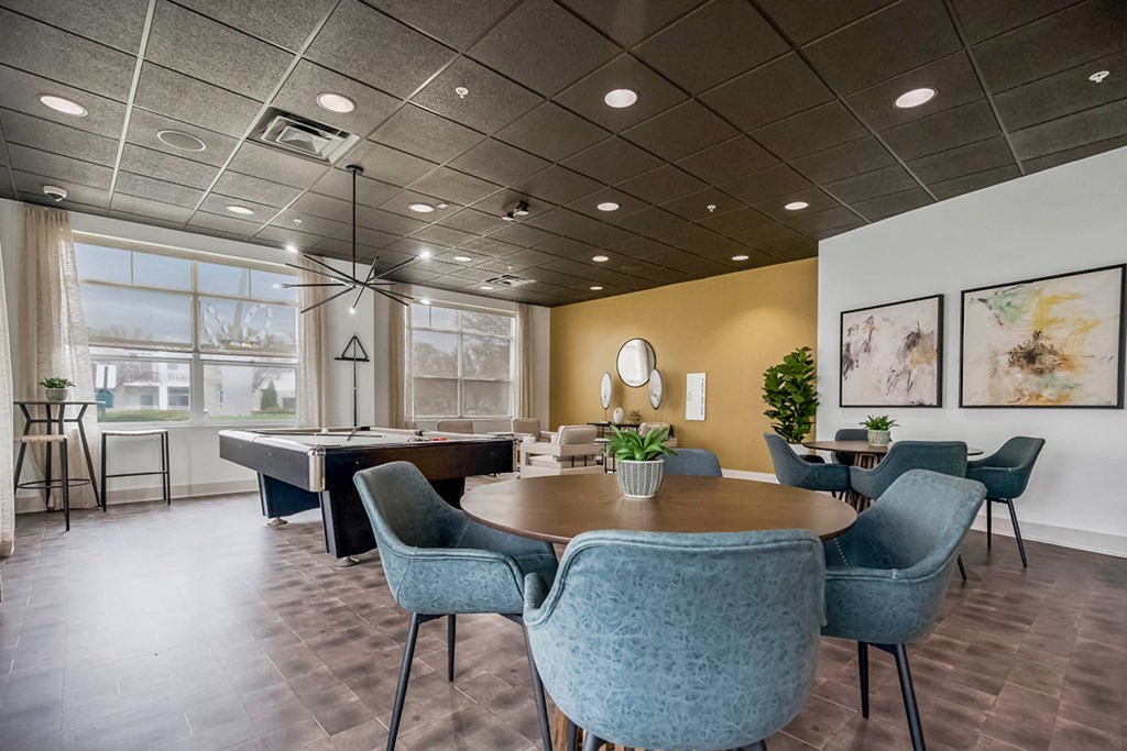 a conference room with a ping pong table and chairs a conference room with a ping pong table and chairs at CityView, North Kansas City, MO