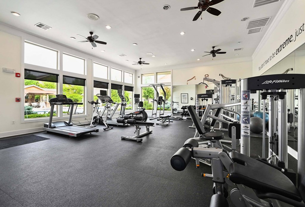 the gym is equipped with state of the art equipment at Sovereign at Overland Park, Overland Park Kansas