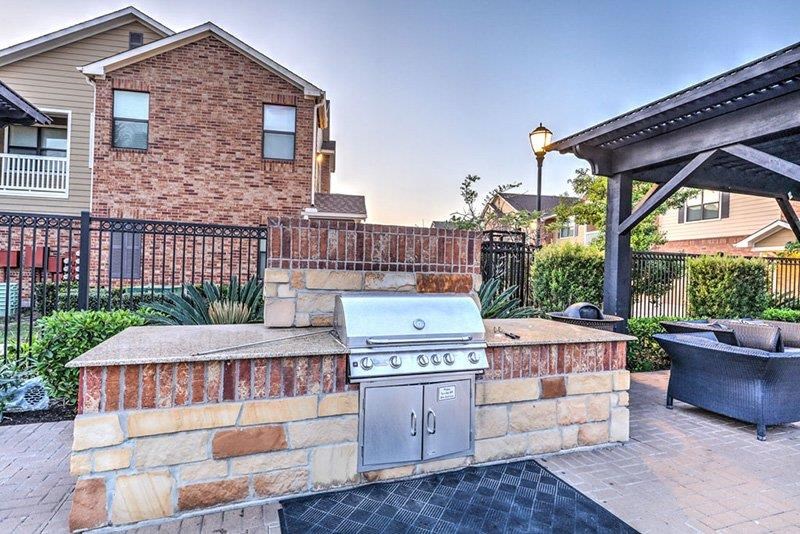 grilling station and outdoor serving area with plenty of counter space