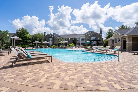 Pool Along with sitting area at Waterstone at Cinco Ranch Apartments, Katy, 77450