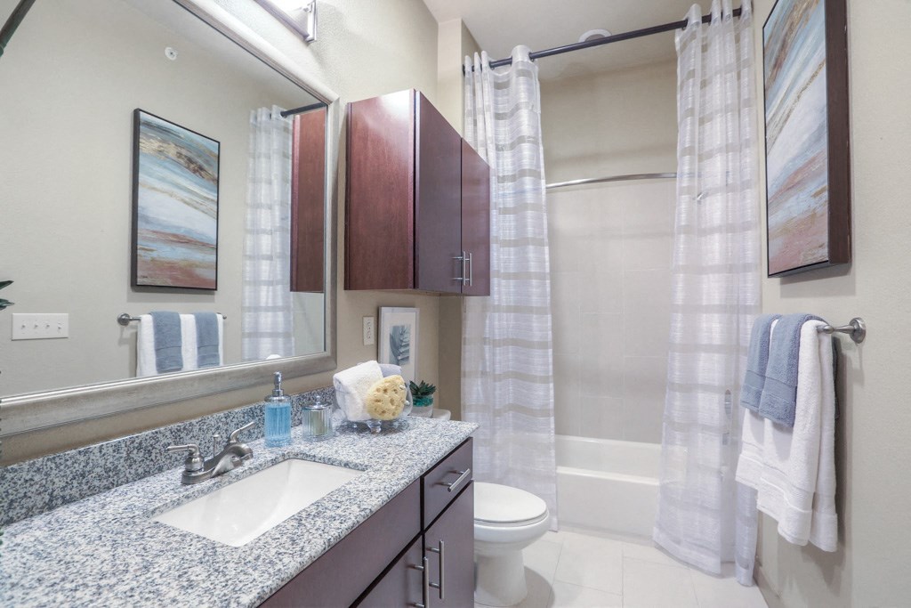 Bathroom With Bathtub at Imperial Lofts, Sugar Land, TX