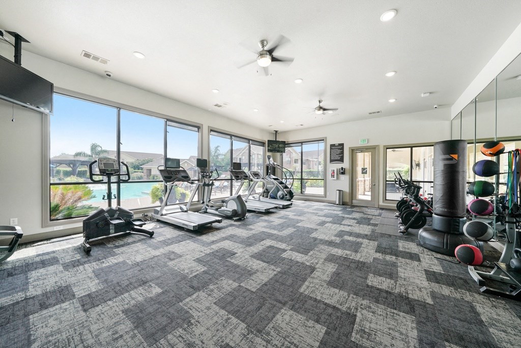 Fitness Center at Grand Villas Apartments, Katy, Texas