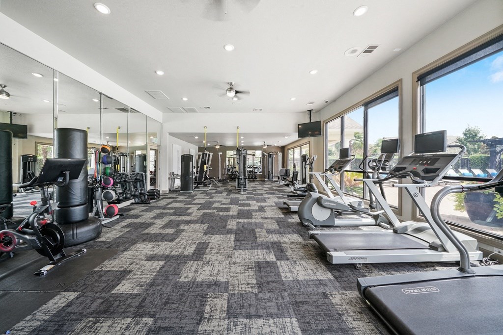 State-Of-The-Art Gym And Spin Studio at Grand Villas Apartments, Texas, 77494