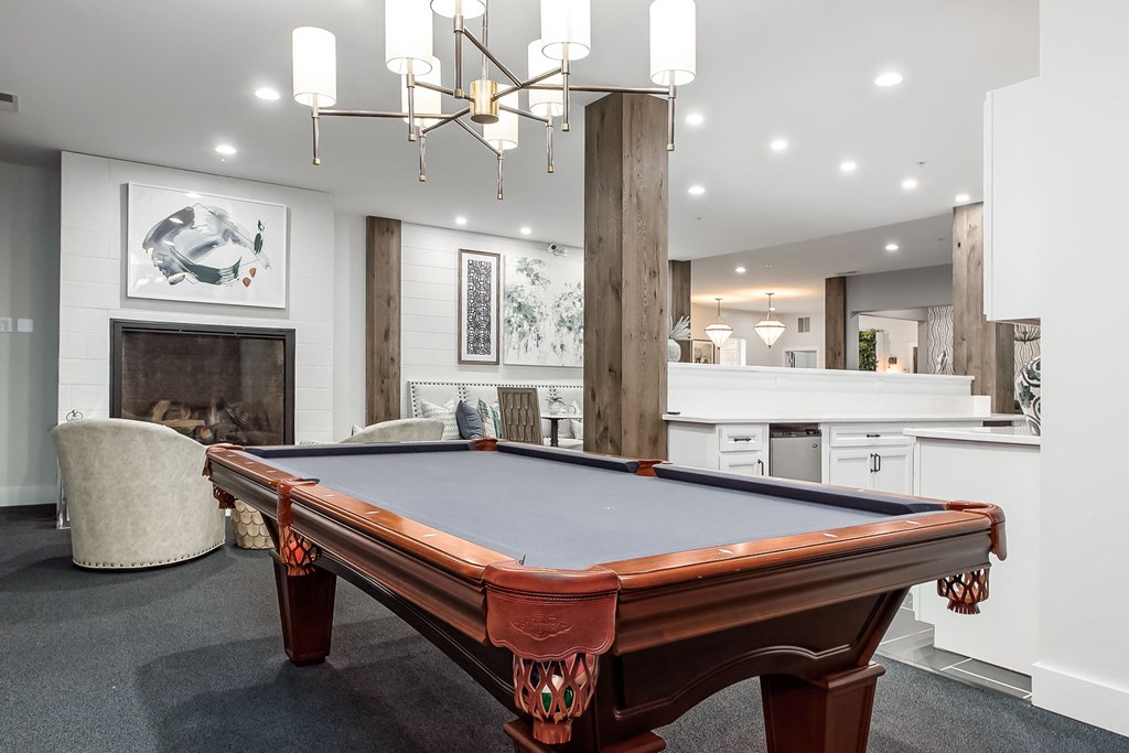 pool table in clubhouse at The Greyson, Hilliard, 43026