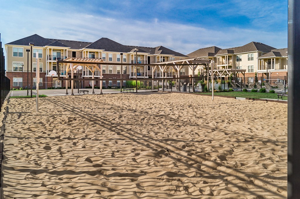 sand volleyball court at The Greyson, Ohio
