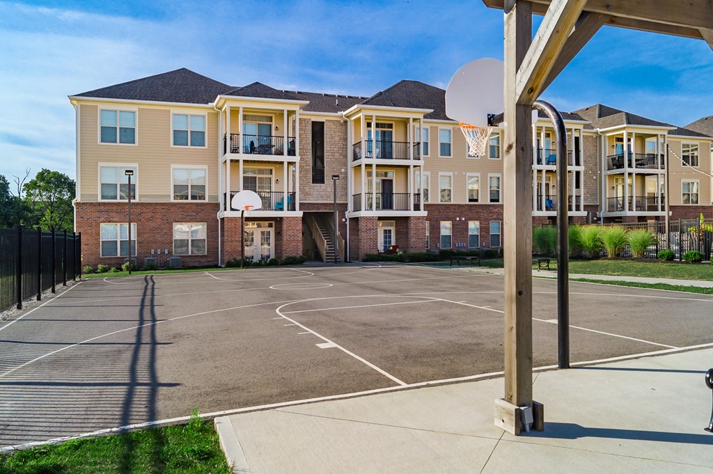 basketball court with building in background at The Greyson, Ohio