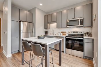 Moveable Kitchen Island at Marquee, Minneapolis, MN