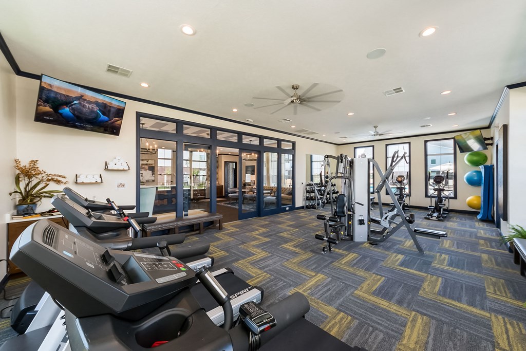 exercise machines in fitness center at Overland Park, Pickerington, Ohio