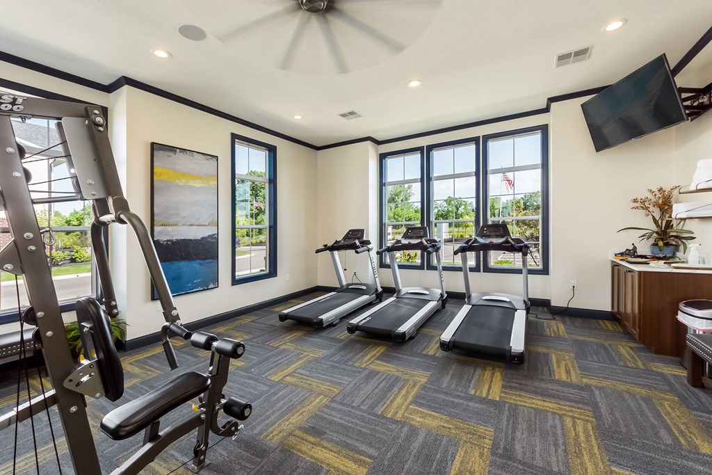 treadmills in fitness center at Overland Park, Ohio, 43147