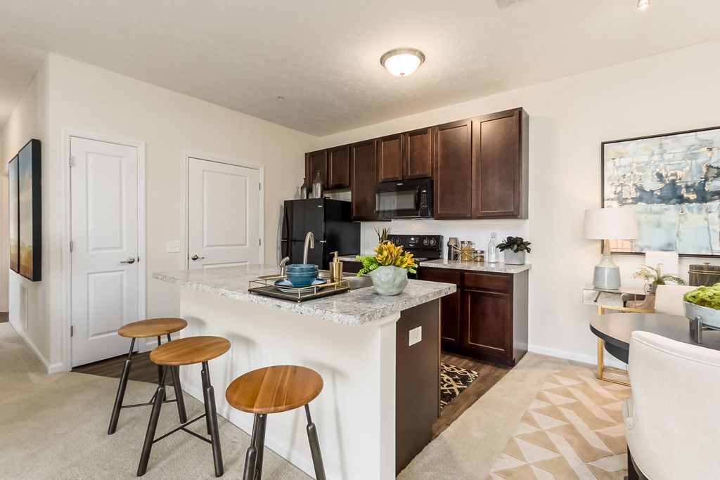 kitchen in apartment at Overland Park, Pickerington, Ohio