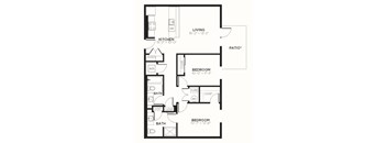 B1 Floor Plan at The MK, Indiana