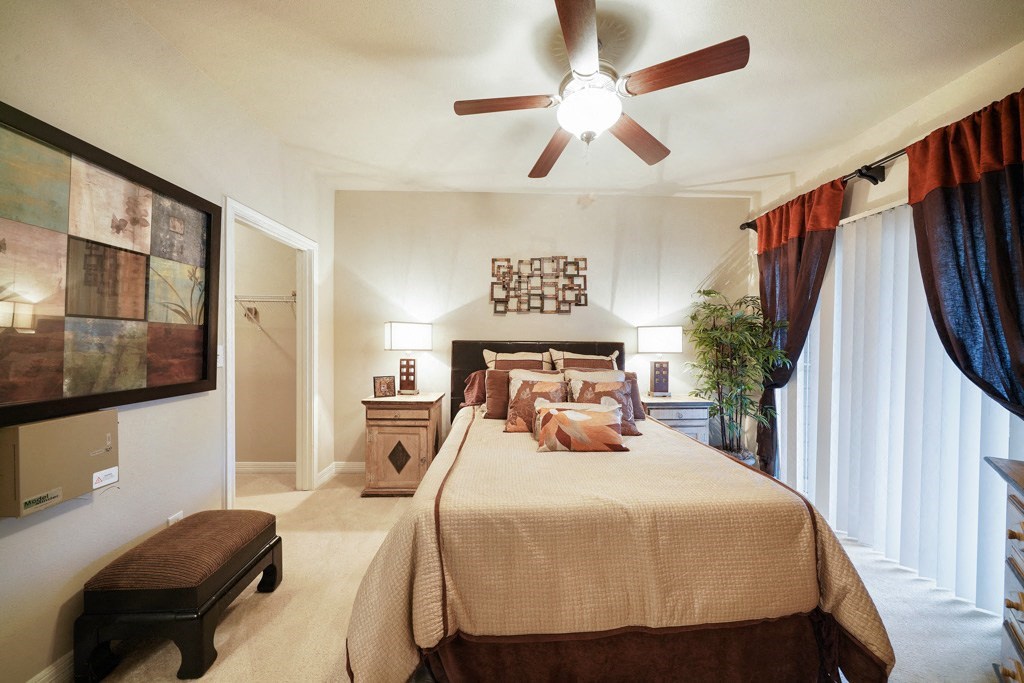 Comfortable Bedroom at River Pointe, Conroe, TX