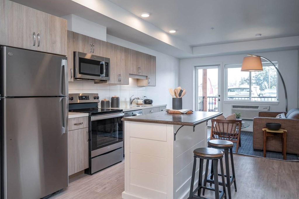 The Byway | Model #105 Spacious Kitchen with Stainless Steel Appliances
