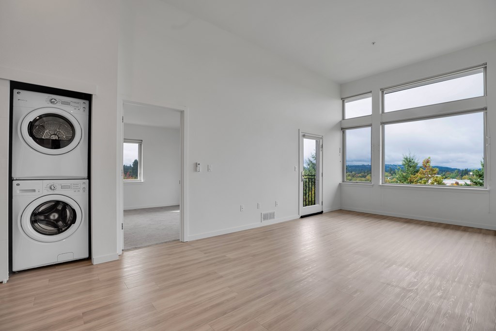 The 72nd Apartments | Living Area & Laundry