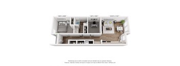 134th Street | 1A With Den Floor Plan