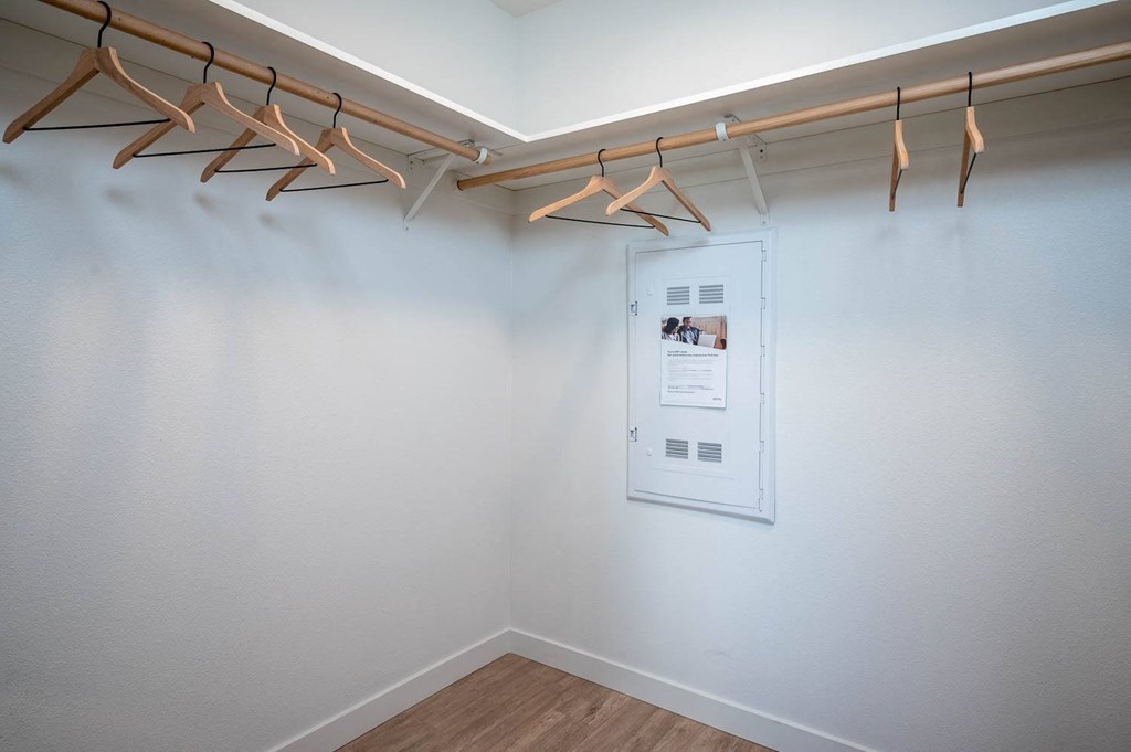 The Byway | Model #105 Large Closet Area off Primary Bedroom