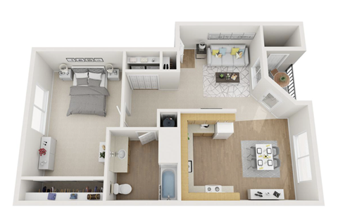 Madison Square | One Bedroom, One Bathroom 747 sq ft