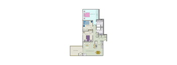 3x2 Apartment Floorplan, Lakeside Apartments in Kennewick, WA