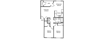 Avenue 66 | Two Bedroom Floor Plan