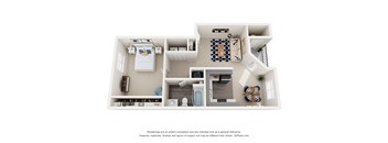 a floor plan is shown with a bedroom and living room