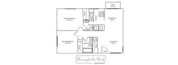 A floor plan of Berryhill Park Apartments.