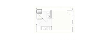 a small floor plan of a small apartment