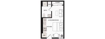 Studio B Floor Plan