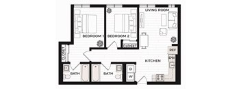 a floor plan of a small apartment