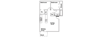 Countryside | 2x1 855 square feet