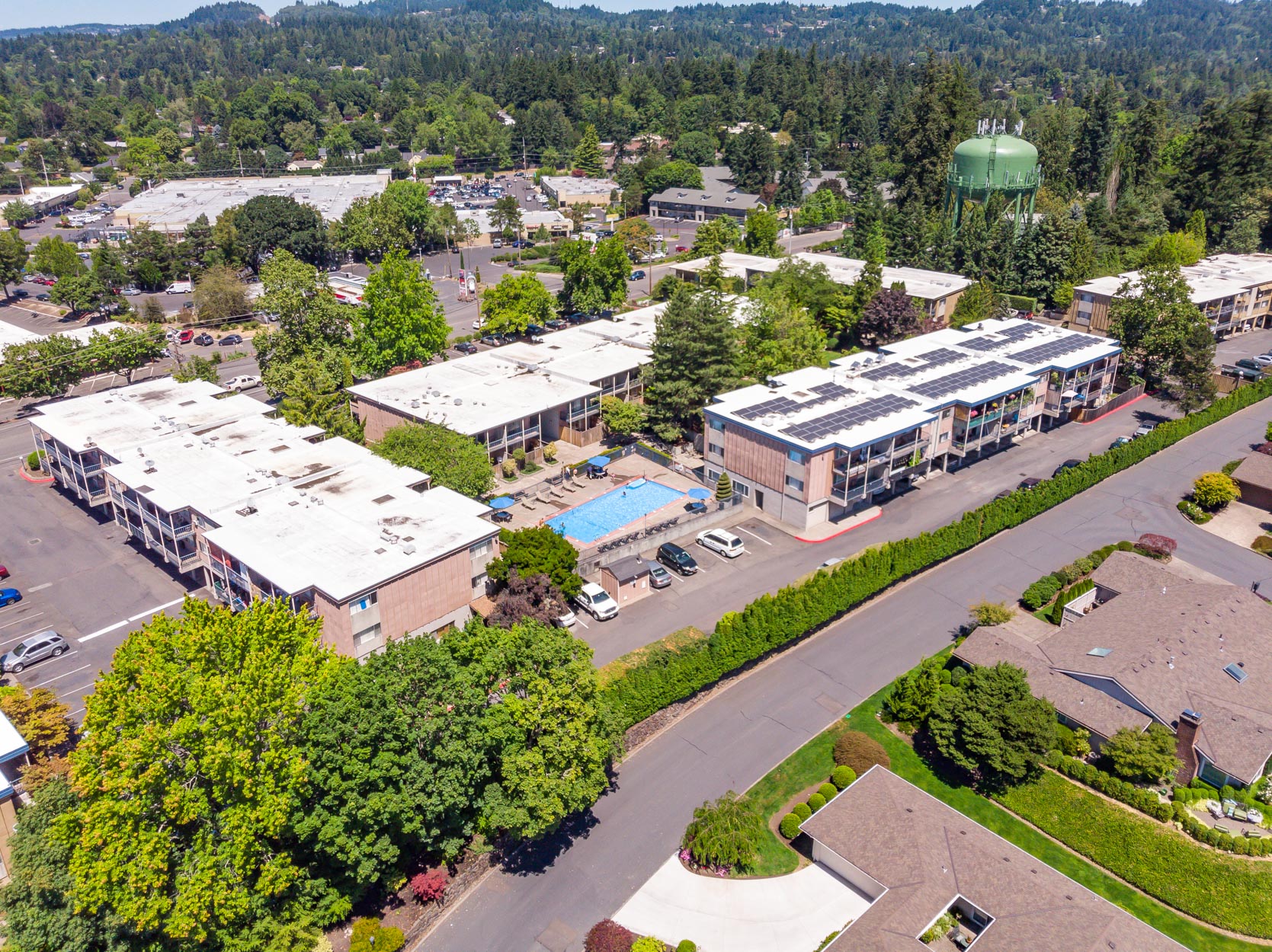 Raleigh Scholls aerial view of the community.