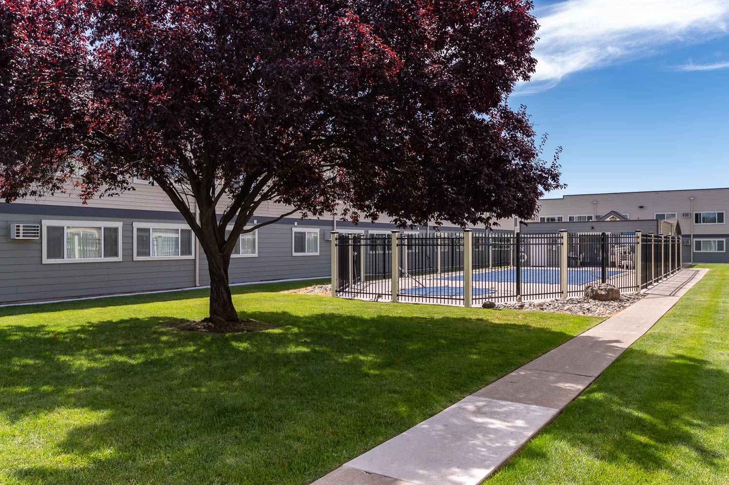 Americana | Outdoor Pool, Exterior Building and Walkway