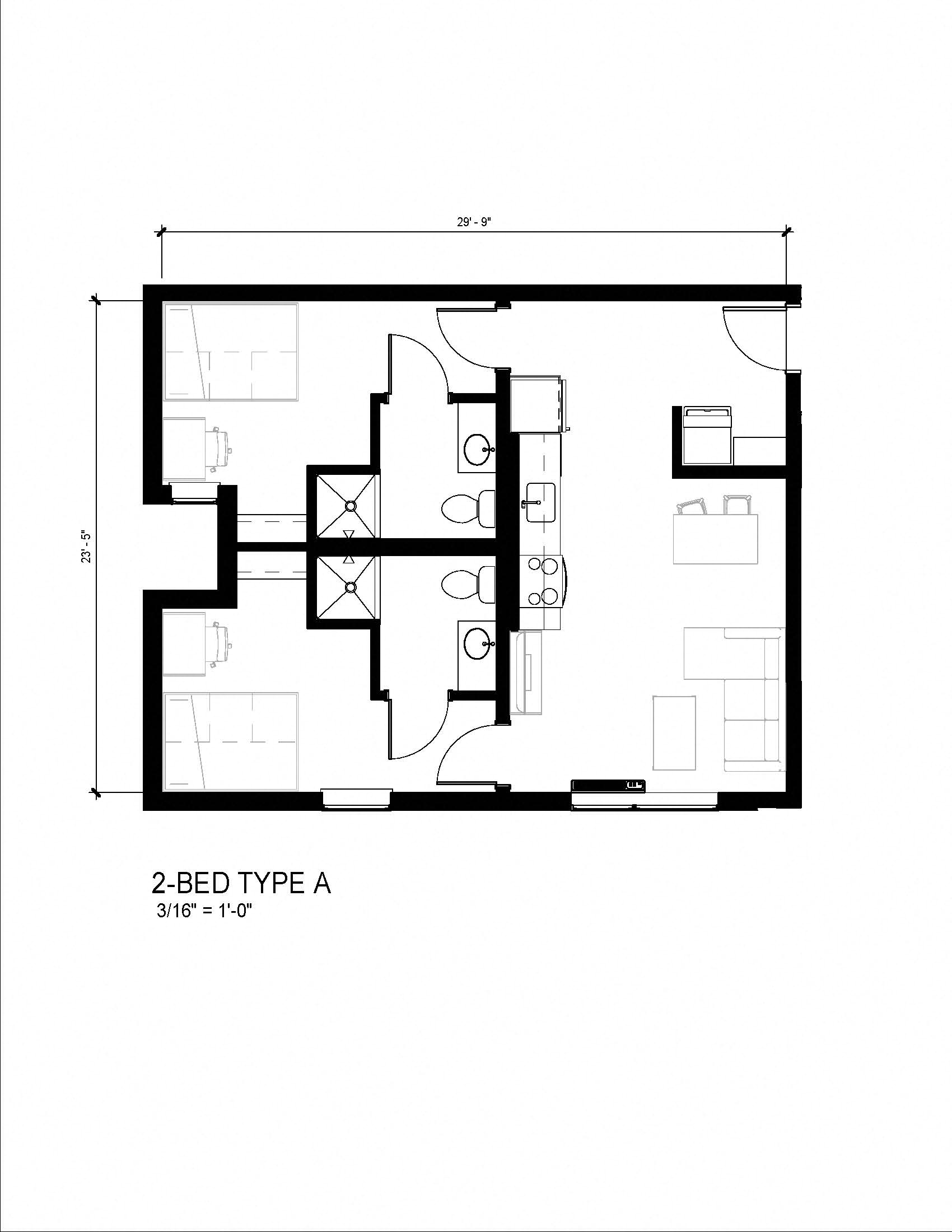 floor plan of the second level of the house