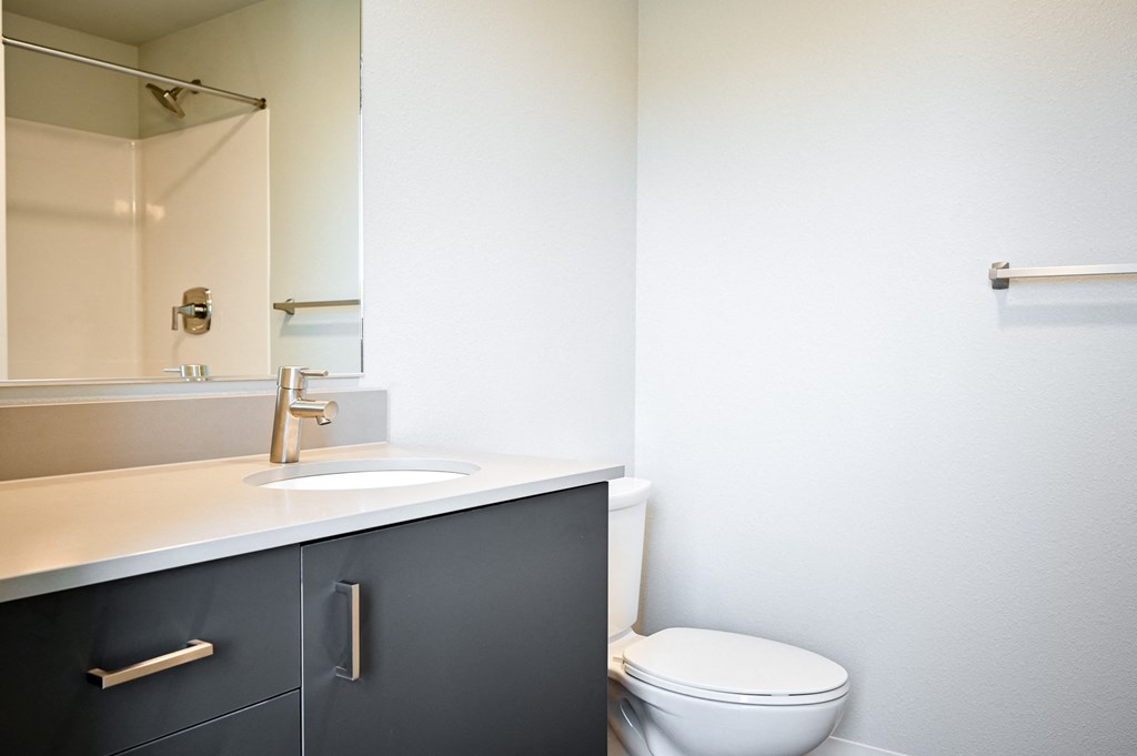 a bathroom with a toilet and a sink and a mirror