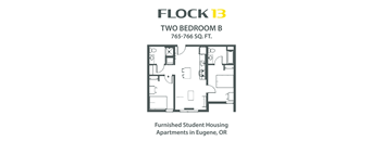 a floor plan of a room with roommates