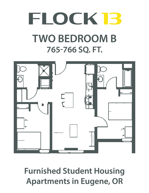 a floor plan of a room with roommates