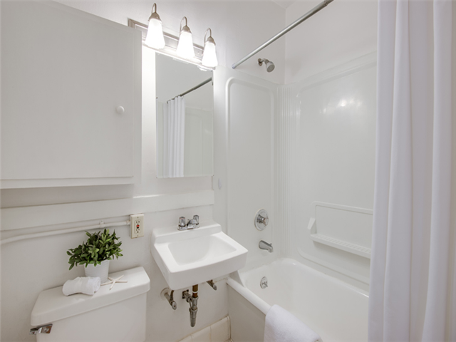 The Shannon | Charming All White Vintage Bathroom
