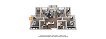 Quad Floor Plan | A Bedroom