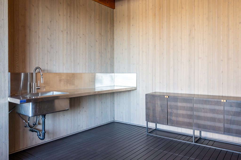 The Lenox | Rooftop Deck Sink Area