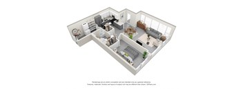 bedroom floor plan an in 3d