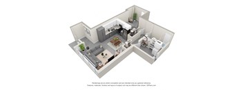 bedroom floor plan an in 3d
